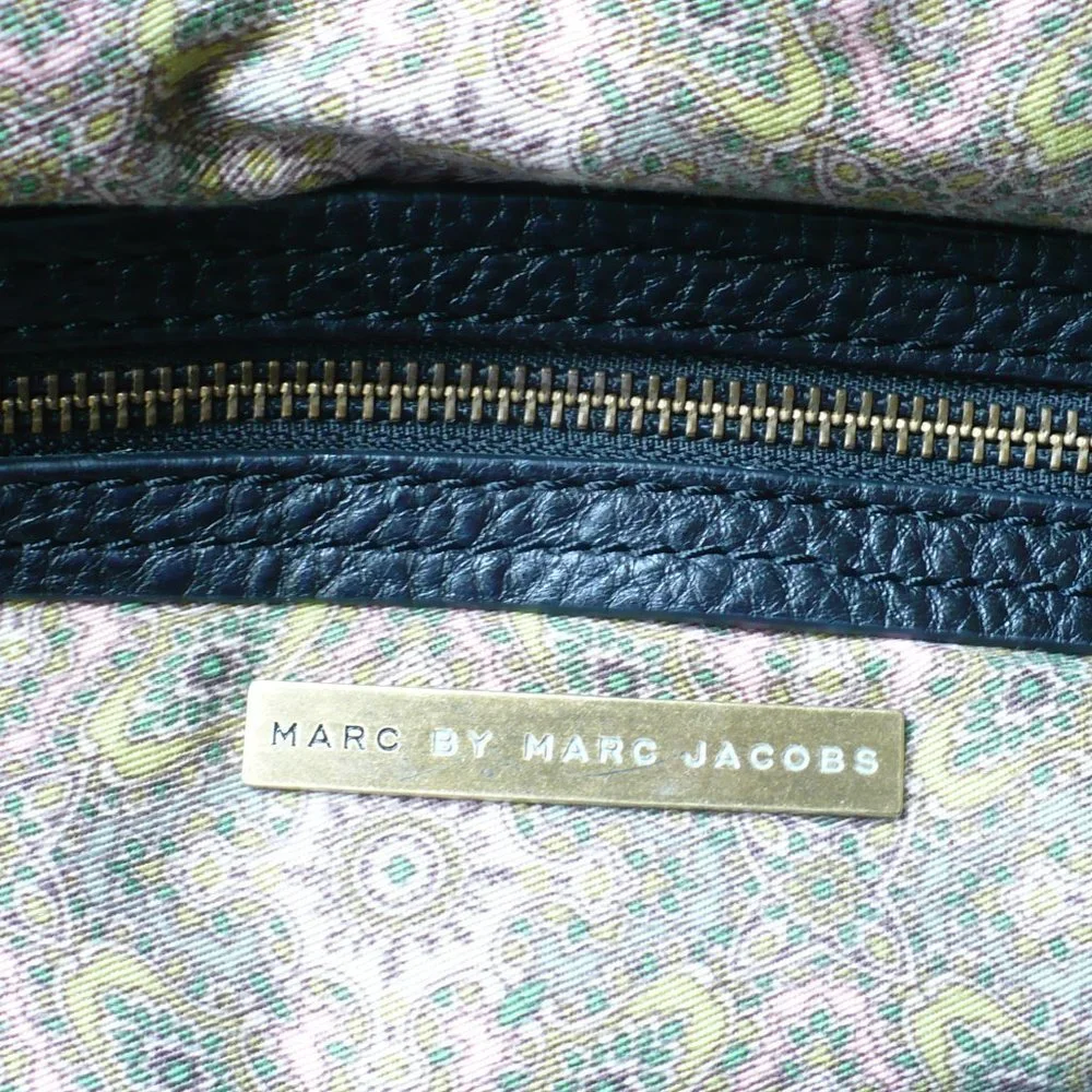 ❤️ MARC JACOBS Vintage Black Pebbled Leather Bag Handbag Shoulder - Picture 2 of 9